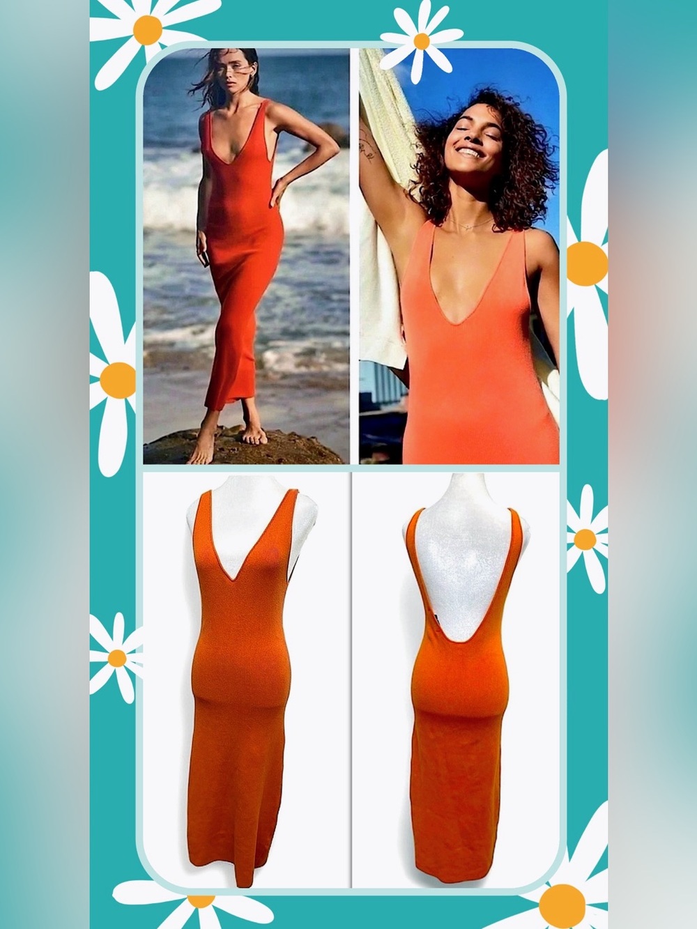 Free People Beach Ribbed Knit Sweater Dress | XS
